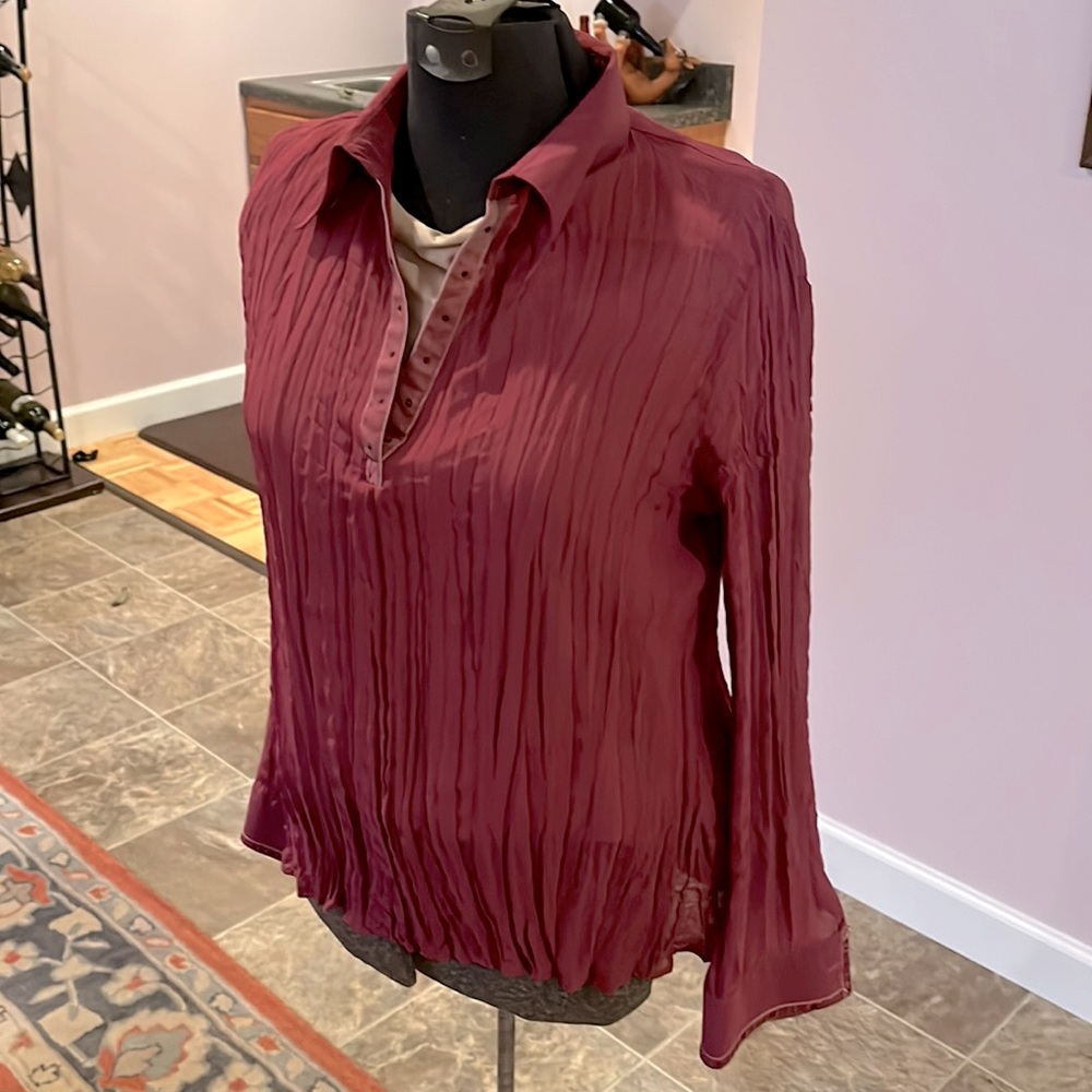 Claudia Richard sheer blouse.